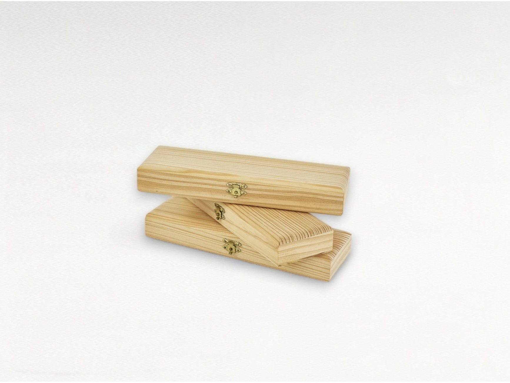 La Casa del Artesano-Caja para 2 mazos de cartas de pino con tapa de MDF y  bisagras