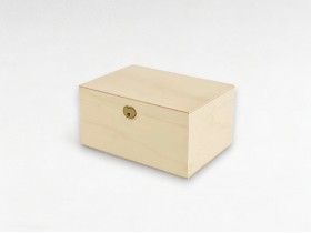 Caja de madera 22x15x11 cm. c/bisagra y broche Ref.P00CF1S