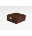 Aged wooden box 23x23x10 cm. with suitcase clasp Ref.PC4E1C