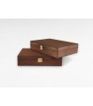 Aged wooden box 27x19x6 cm. with hinge, clasp and partition Ref.P1454C6FT