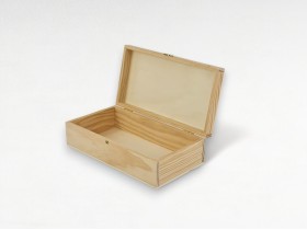 Wooden box 29x15x8 cm. with hinge and clasp Ref.P35C47CS