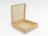 Pine wood box 32x32x8 cm. with hinge and clasp Ref.P53C03