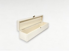 Caja de madera 36x8x7 cm. c/bisagra y broche Ref.P00CB02