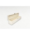 Caja de madera 36x8x7 cm. c/bisagra y broche Ref.P00CB02