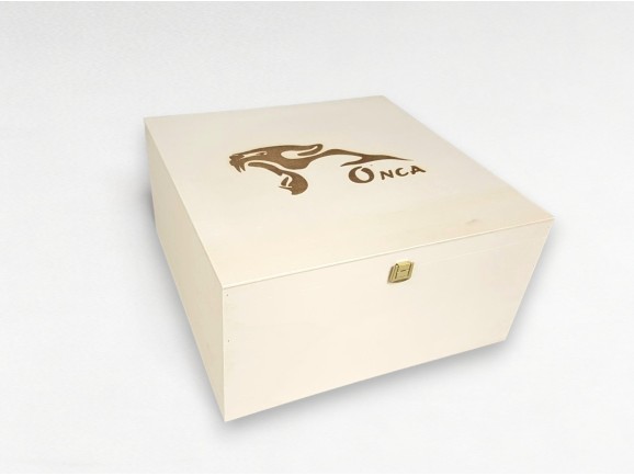 Large wooden box 42x42x21 cm. with hinge and clasp Ref.PC8FD