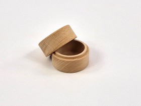 Round wooden box Ø5x4 cm. with cap cover Ref.PCRF1