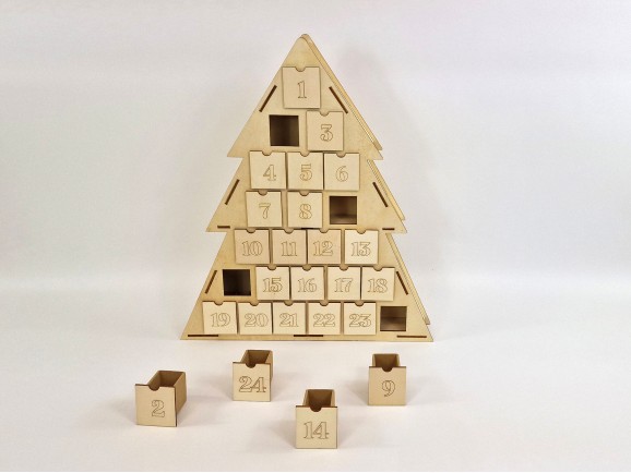 Tree Advent Calendar 47x8x55 cm. Ref.AW24971