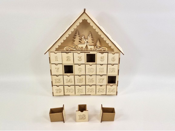 Advent Calendar House 42x9x50.5 cm. Ref.AW24981