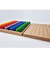 Wooden board 23x23x1.8 cm. for 100 balls Ø20 mm.Ref.MO197