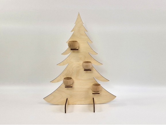 Árbol de Navidad sobremesa 39 cm. c/portavelas Ref.DRZN730