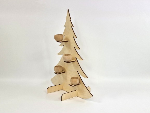 Árbol de Navidad sobremesa 39 cm. c/portavelas Ref.DRZN730