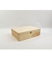 Pine wooden box 34x25x10 cm. with hinge and clasp Ref.DRPZ200