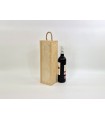 Pine wood box 1 Bottle of cava with sliding lid Ref.DRSW231