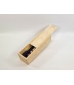 Pine wood box 1 Bottle of cava with sliding lid Ref.DRSW231