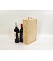 Caja madera pino 2 Botellas de cava tapa corredera Ref.DRSW232