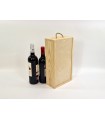Pine wood box 2 Bottles of wine with sliding lid Ref.DRSW232