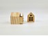 Star wooden house box with windows Ref.PCP1E