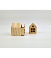 Star wooden house box with windows Ref.PCP1E