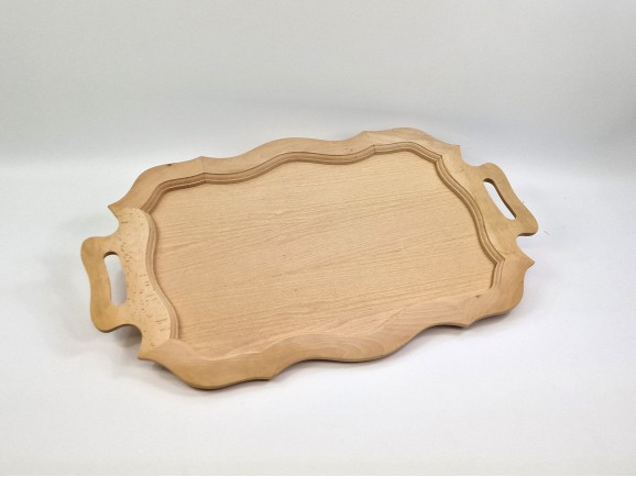 Large wooden tray with waves Ref.MO7314