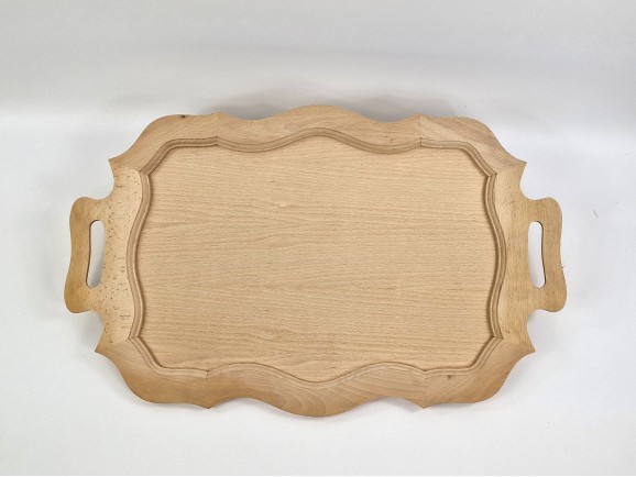 Large wooden tray with waves Ref.MO7314