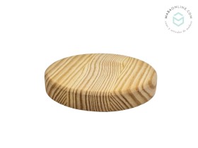 Peana madera redonda. En madera de pino macizo, torneado. En crudo, se  puede pintar. (Diámetro 24 cms) : : Hogar y cocina