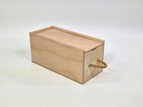 Caja de madera 24,5x11,5x11,5 cm. c/tapa corredera Ref.PC27A