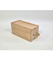 Caja de madera 24,5x11,5x11,5 cm. c/tapa corredera Ref.PC27A