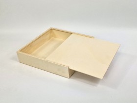 Wooden box 28.5x28.5x6.5 with sliding lid Ref.P1454C8-27