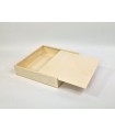 Wooden box 28.5x28.5x6.5 with sliding lid Ref.P1454C8-27