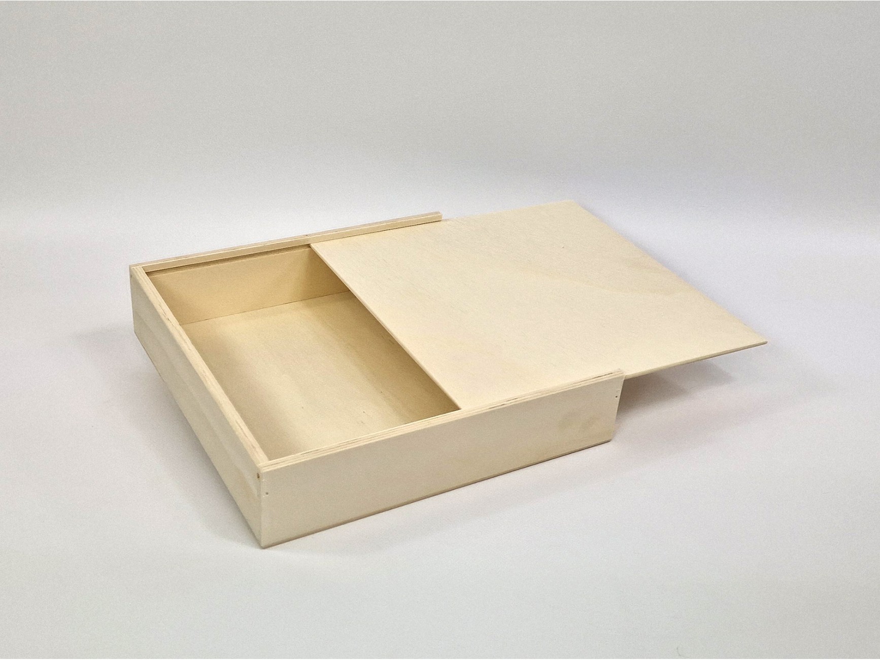 Caja de madera natural con tapa, 40 x 30 x 10 cm, caja de recuerdos, regalo  : : Hogar y cocina