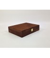 Aged wooden box 26.5x21.5x6 cm. with hinge and clasp Ref.PC95F1C
