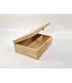 Pine wood box 30x23.5x11 cm. with hinge, clasp and divisions Ref.DRPZ290