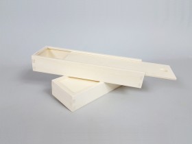 Caja de madera 26x8x4 cm. Machihembrada c/tapa corredera Ref.P1028M