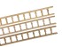 Wooden shelving railing, assembled, 120 cm. Ref.301