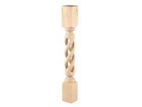 Balaustre de madera Salomónico hueco L50 Ref.152