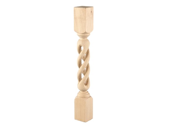 Hollow Solomonic wooden baluster L50 Ref.152