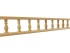Wooden shelving railing, assembled, 120 cm. Ref.301