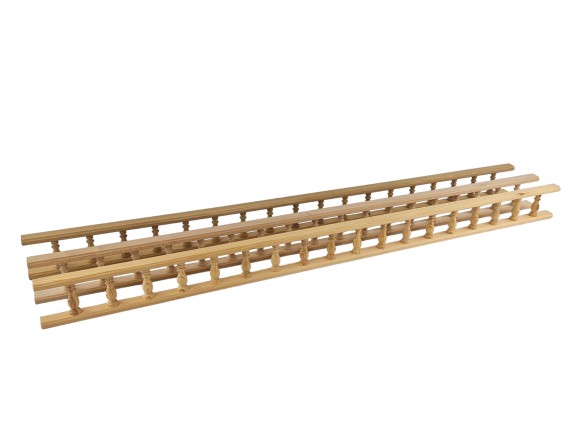 Barandilla estanterías de madera montada 120 cm. Ref.301