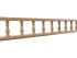 Wooden shelving railing, assembled, 120 cm. Ref.301