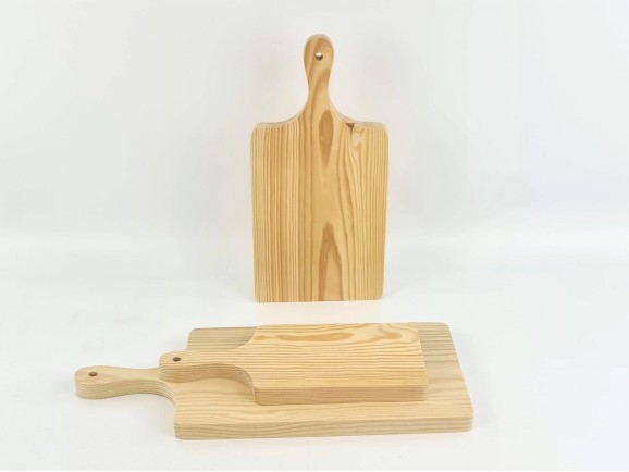 Tabla de madera de cortar c/mango 3 medidas Ref.AR01374
