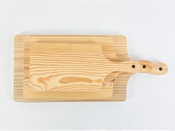 Tabla de madera de cortar c/mango 3 medidas Ref.AR01374