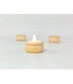 Individual wooden candle holder Ref.OP515392
