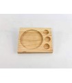Wooden board for 3 sauces Ref.AT37003