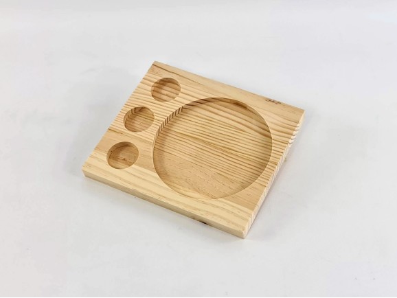 Wooden board for 3 sauces Ref.AT37003