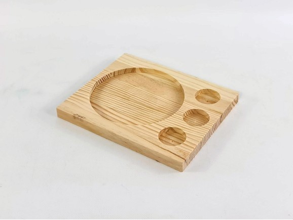 Wooden board for 3 sauces Ref.AT37003