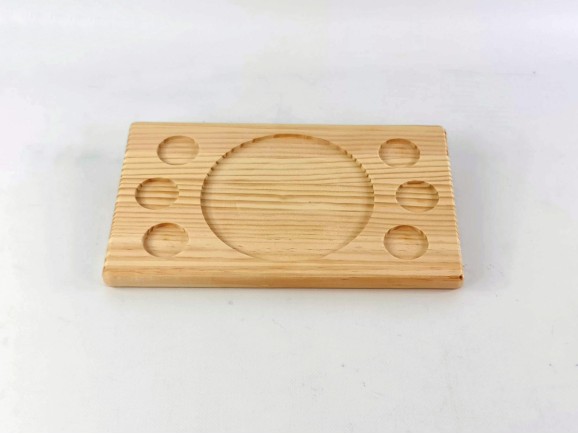 Tabla de madera para 6 salsas Ref.AT37002