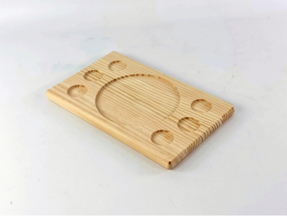 Tabla de madera para 6 salsas Ref.AT37002