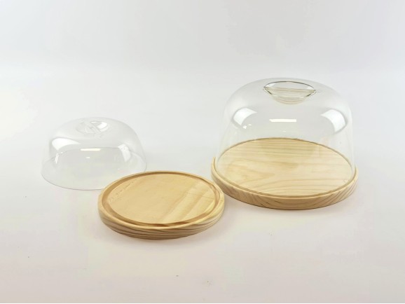 Round wooden base cheese tray 2 measures Ref.AT40378