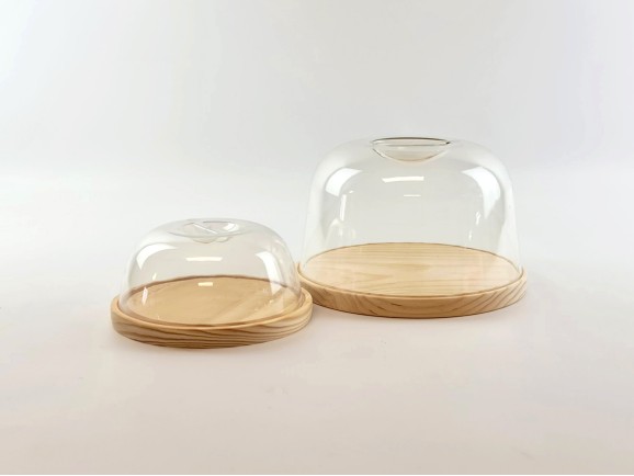 Round wooden base cheese tray 2 measures Ref.AT40378