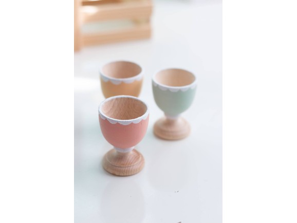 Huevera de madera natural Ref.OP54373